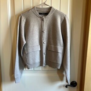 Tan Button-Up Womens Cardigan Sweater